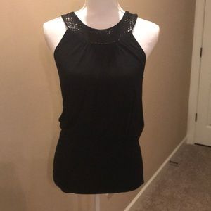 Going out on the town Black backless top